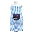Kuber Industries Navajo Printed Oil Stain Resistant Cooking Kitchen Apron for Men Women with 1 Front Pocket- Pack of 2 (Blue)-50KM0732