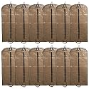 Kuber Industries Non Woven 12 Pieces Long Suit Sherwani Cover (Brown) -CTKTC5882