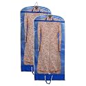 Kuber Industries Non Woven Foldable Long Tranasparent Garment Cover For for Sherwani, Coat, Kurti &amp; More With Zipper (Blue)-47KM01263