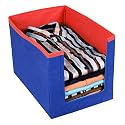 Kuber Industries Non-Woven Foldable Shirt Stacker Closet Organizer With Handles (Red &amp; Blue)-HS43KUBMART26526