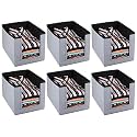 Kuber Industries Non-Woven Foldable Shirt Stacker Closet Organizer With Handles- Pack of 6 (Black &amp; Grey)-HS43KUBMART26544