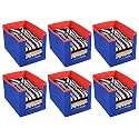Kuber Industries Non-Woven Foldable Shirt Stacker Closet Organizer With Handles- Pack of 6 (Red &amp; Blue)-HS43KUBMART26534