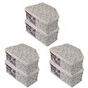 Kuber Industries Non-Woven Metalic Print Blouse Cover Bags With Zip|Wardrobe Organizer For Clothes|Washable Small Cloth Bag|Black Piping With Transparent Window|Pack Of 6 (Brown &amp; Cream)