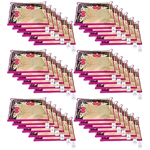 kuber industries non woven single packing saree cover 36 pcs set pinkctknew109