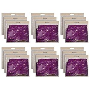 kuber industries non-woven single saree covers with transparent window with handle pack of 3 pink