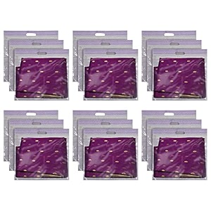kuber industries non-woven single saree covers with transparent window with handle pack of 18 purple