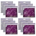 Kuber Industries Non-Woven Single Saree Covers With Transparent Window With Handle Pack of 12 (Purple)