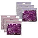 Kuber Industries Non-Woven Single Saree Covers With Transparent Window With Handle Pack of 3 (Pink)