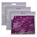 Kuber Industries Non-Woven Single Saree Covers With Transparent Window With Handle Pack of 3 (Purple)