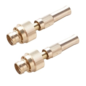 kuber industries nozzle water pipecomfortable gripmultiple spray modesbrass nozzle water spray gun for  water pipeideal pipe nozzle for car washgardeningamp other useslh-8068goldenpack of 2