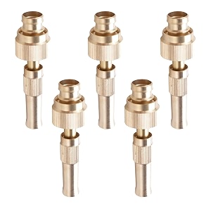 kuber industries nozzle water pipecomfortable gripmultiple spray modesbrass nozzle water spray gun for  water pipeideal pipe nozzle for car washgardeningamp other useslh-8068goldenpack of 5