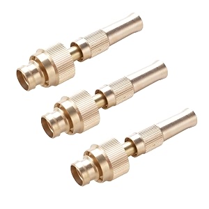 kuber industries golden brass nozzle water spray guncomfortable gripmultiple spray modesideal for car wash gardening amp other useslh-8068pack of 3