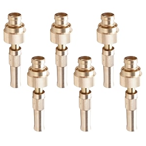 kuber industries nozzle water pipecomfortable gripmultiple spray modesbrass nozzle water spray gun for  water pipeideal pipe nozzle for car washgardeningamp other useslh-8068goldenpack of 6