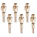 Kuber Industries Nozzle Water Pipe|Comfortable Grip|Multiple Spray Modes|Brass Nozzle Water Spray Gun For ½” Water Pipe|Ideal Pipe Nozzle For Car Wash,Gardening,& Other Uses|LH-8068|Golden|(Pack of 6)