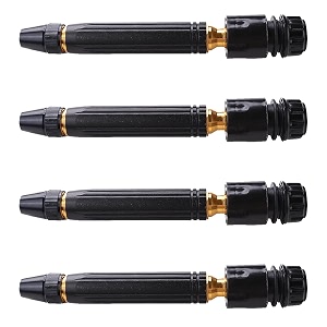 kuber industries nozzle for water pipenon-slipmultiple spray modesbrass nozzle water spray gun for  water pipeideal pipe nozzle for car washgardeningamp other usesblackpack of 4