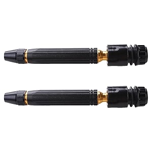 kuber industries nozzle water pipenon-slipcomfortable gripmultiple spray modesbrass nozzle water spray gun for  water pipeideal pipe nozzle for car washgardening amp other usesblackpack of 2