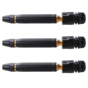 kuber industries nozzle for water pipenon-slipmultiple spray modesbrass nozzle water spray gun for  water pipeideal pipe nozzle for car washgardeningamp other usesblackpack of 3