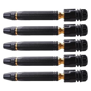 kuber industries nozzle for water pipenon-slipmultiple spray modesbrass nozzle water spray gun for  water pipeideal pipe nozzle for car washgardeningamp other usesblackpack of 5