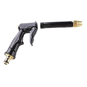 kuber industries nozzle for water pipenon-slipcomfortable gripmultiple spray modesbrass nozzle water spray gun for  water pipeideal pipe nozzle for car washgardeningamp other usesblack