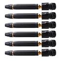 Kuber Industries Nozzle For Water Pipe|Non-Slip|Multiple Spray Modes|Brass Nozzle Water Spray Gun For ½” Water Pipe|Ideal Pipe Nozzle For Car Wash,Gardening,&amp; Other Uses|Black|(Pack of 6)