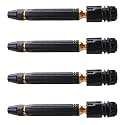 Kuber Industries Nozzle For Water Pipe|Non-Slip|Multiple Spray Modes|Brass Nozzle Water Spray Gun For ½” Water Pipe|Ideal Pipe Nozzle For Car Wash,Gardening,& Other Uses|Black|(Pack of 4)