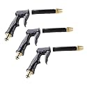 Kuber Industries Nozzle For Water Pipe|Non-Slip|Multiple Spray Modes|Brass Nozzle Water Spray Gun For ?? Water Pipe|Ideal Pipe Nozzle For Car Wash,Gardening,&amp; Other Uses|Black|(Pack of 3)