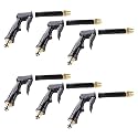 Kuber Industries Nozzle For Water Pipe|Non-Slip|Multiple Spray Modes|Brass Nozzle Water Spray Gun For ?? Water Pipe|Ideal Pipe Nozzle For Car Wash,Gardening,& Other Uses|Black|(Pack of 6)