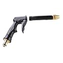 Kuber Industries Nozzle For Water Pipe|Non-Slip|Comfortable Grip|Multiple Spray Modes|Brass Nozzle Water Spray Gun For ?? Water Pipe|Ideal Pipe Nozzle For Car Wash,Gardening,&amp; Other Uses|Black