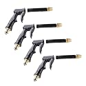 Kuber Industries Nozzle For Water Pipe|Non-Slip|Multiple Spray Modes|Brass Nozzle Water Spray Gun For ?? Water Pipe|Ideal Pipe Nozzle For Car Wash,Gardening,&amp; Other Uses|Black|(Pack of 4)