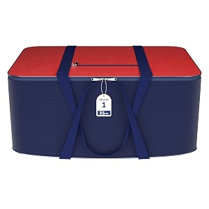 kuber industries nylon 35l small underbed storage box  blanket storage bagscover double bed storage containers  dustproof storage bag for clothes documents books toys  red amp blue