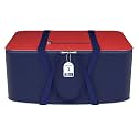 Kuber Industries Nylon 35L Small Underbed Storage Box | Blanket Storage Bags/Cover Double Bed Storage Containers | Dustproof Storage Bag for Clothes, Documents, Books, Toys | Red &amp; Blue