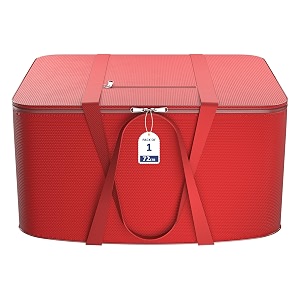 kuber industries nylon 72l large king size underbed storage box  blanket storage bagscover double bed storage containers  storage bag for clothes documents books toys  red
