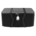 Kuber Industries Nylon 35L Small Underbed Storage Box | Blanket Storage Bags/Cover Double Bed Storage Containers | Dustproof Storage Bag for Clothes, Documents, Books, Toys | Grey &amp; Black