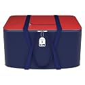 Kuber Industries Nylon 72L Large King Size Underbed Storage Box | Blanket Storage Bags/Cover Double Bed Storage Containers | Storage Bag for Clothes, Documents, Books, Toys | Red &amp; Blue