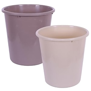 kuber industries open plastic garbage dustbin for kitchen bathroom office - plain sada 7 ltr pack of 2 multi 066