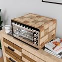 Kuber Industries Oven Top Cover | Non-Woven Microwave Oven Top Cover with 4 Utility Pockets | Oven Cover for Kitchen Décor | Chatai Oven Top Cover | Brown