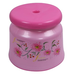 kuber industries pack of 1 bathroom stoolplastic stool for bathroomanti-slip with strong bearingsolid surface amp unbreakable materialpink