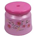 Kuber Industries Pack of 1 Bathroom Stool|Plastic Stool for Bathroom|Anti-Slip with Strong Bearing|Solid Surface &amp; Unbreakable Material|Pink