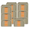 Kuber Industries Pack of 10 Clothes Storage Box | 66 LTR | Underbed Storage Bag | Waterproof Storage Box for Saree-Shirts &amp; Blankets | Foldable Parachute Steel Frame Wardrobe Organizer | Brown