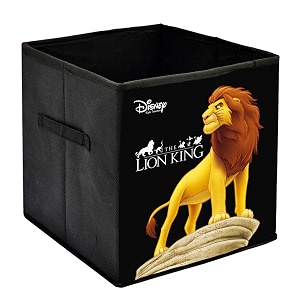kuber industries disney lion king print rectangular flodable storage boxdrawer storage and cloth organizerstorage box for toysstorage box gor clothes black