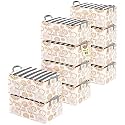 Kuber Industries Foldable Non-Woven Storage Box for Clothes | Dress &amp; Towel Organiser for Wardrobe | Collapsible Container Basket - White