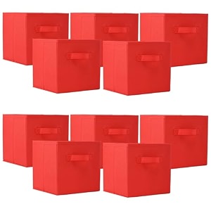 kuber industries pack of 6 foldable storage box  multipurpose storage organizer for clothes  plain wardrobe organizer for book stationary amp toys  11 inch  royal blue