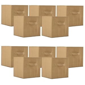 kuber industries pack of 6 foldable storage box  multipurpose storage organizer for clothes  plain wardrobe organizer for book stationary amp toys  11 inch  royal blue