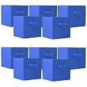 Kuber Industries (Pack of 6) Foldable Storage Box | Multipurpose Storage Organizer For Clothes | Plain Wardrobe Organizer for Book, Stationary &amp; Toys | 11 Inch | Royal Blue