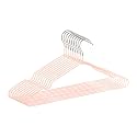 Kuber Industries Pack of 10 Hanger for Clothes | Space-Saving Sarees & Dress Hanger for Wardrobe | Durable and Non-Slip Design Hangers for Clothes Hanging | HD-1-PNK | Pink