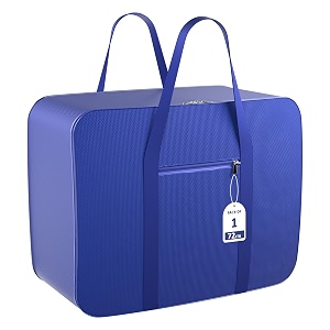 kuber industries underbed storage bagrexine jumbo blanket coverlightweight storage bagfoldable razai bagzipper storage bag for clothes with handlelarge blue