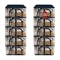 Kuber Industries 33L PVC Transparent Cloth Organizer for Wardrobe | Storage Bag for Clothes Large | Dress Organiser Boxes for Saree, Dresses, Bedsheet | Storage Box for Clothes | Black