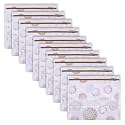 Kuber Industries Pack of 10 Saree Bags for Storage | Non-Woven Wardrobe Organizer | Mesh Window Cloth Storage Set | Single Packing | Gola-Print | White