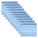 Kuber Industries Pack of 10 Single Saree Bags | Clothes Bags for Storage | Non-Woven Wardrobe Organizer | Mesh Window Cloth Storage Bags Set | Single Packing Saree Bags | Floral-Print | Sky Blue