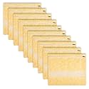 Kuber Industries Pack of 10 Saree Bags for Storage | Non-Woven Wardrobe Organizer | Mesh Window Cloth Storage Set | Single Packing | Carry-Print | Yellow